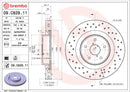 Technical diagram with specs and measurements for Brembo 09.C828.11.