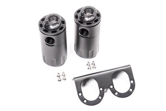 Stock photo of a Radium Dual Universal Catch Can Kit - Fluid Lock