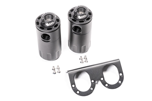 Stock photo of a Radium Dual Universal Catch Can Kit - Fluid Lock