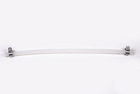 Stock photo of Radium 5/16In, 12.8In Long Submersible PTFE Fuel Tubing with metal clamps.