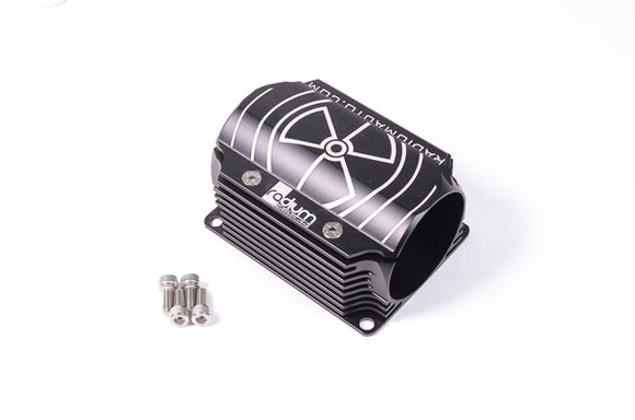 Stock photo of a black, metal Radium 60mm Heat Exchanger Clamp