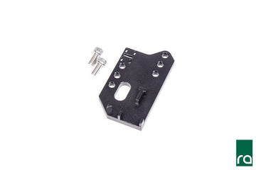 Stock photo of a black, metal Radium Fuel Level Sender Adapter For FA Subaru with Radium Hanger.