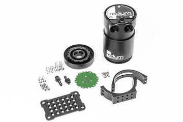 Stock photo of a black, metal Radium AOS-R kit with green accents.
