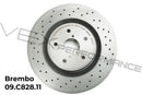 Brembo high-performance ventilated front brake disc rotor for 2018-2021 Subaru STis and 2018+ WRX models.