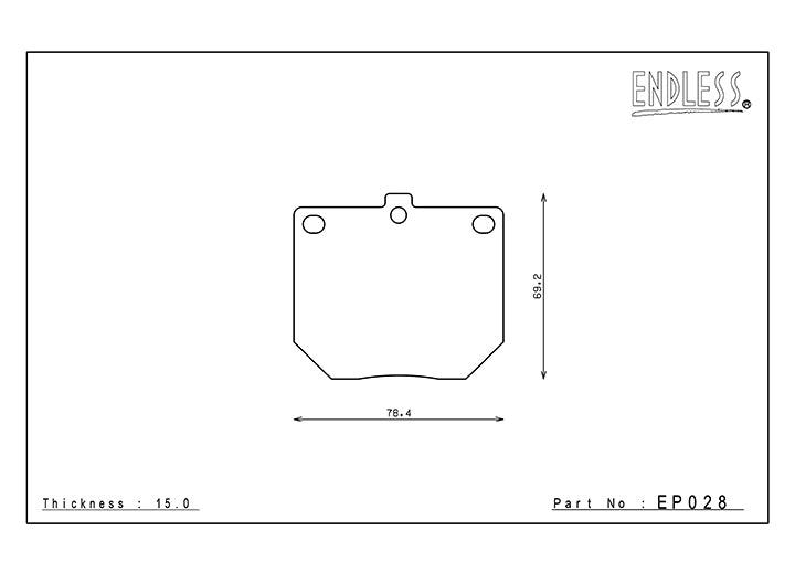 ENDLESS EP028 SSY Brake Pad Set for Nissan 240Z and 280Z