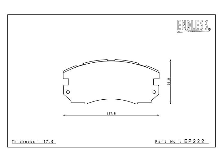 ENDLESS EP222 SSY Brake Pad Set for Subaru Legacy