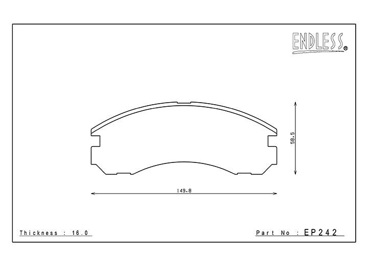 ENDLESS EP242 SSY Brake Pad Set for Mitsubishi Evo 5-9