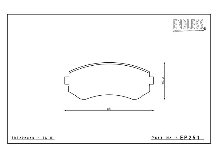ENDLESS EP251 SSY Brake Pad Set for Nissan 240SX and Silvia