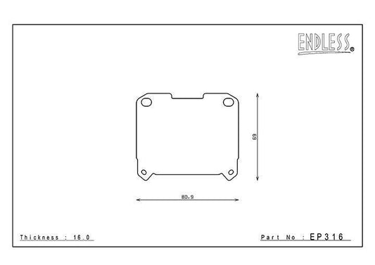 ENDLESS EP316 SSY Brake Pad Set for MK4 Supra