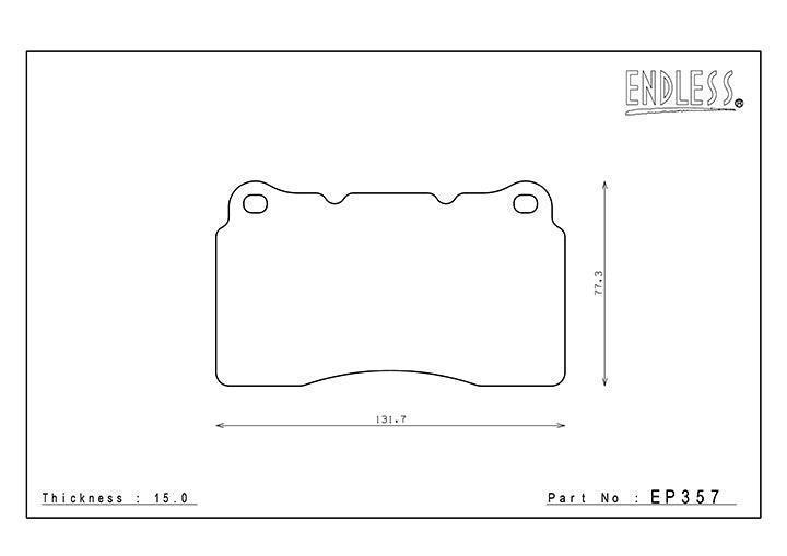 ENDLESS EP357 and EP291 SSM Brake Pad Set for WRX STI