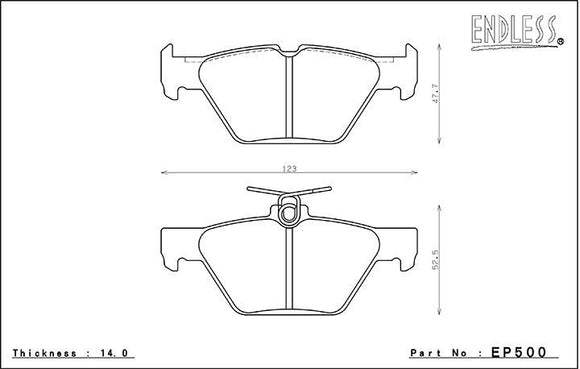 ENDLESS EP500 SSY Brake Pad Set for Subaru WRX 2016-19 w/ Eyesite