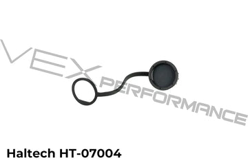 Haltech black waterproof USB caps for the Elite ECU lineup.