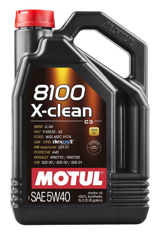 Motul 8100 X-Clean 5W40 Synthetic Engine Oil, 5L