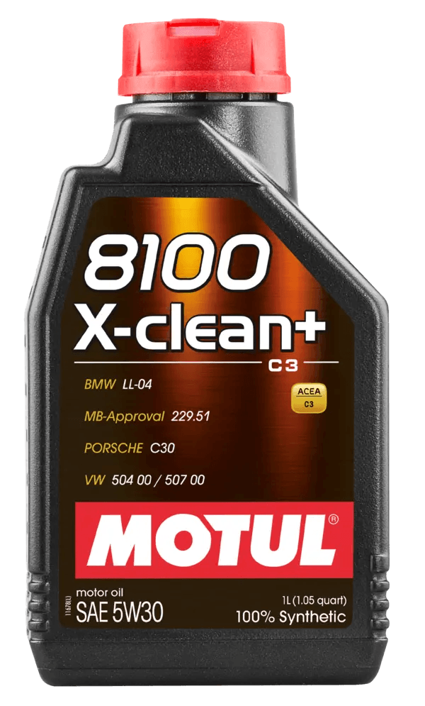 Motul 8100 X-Clean+ 5W30 Synthetic Engine Oil, 1L