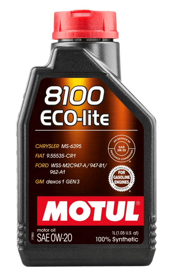 Motul 8100 ECO-Lite 0W20 Synthetic Engine Oil, 1L