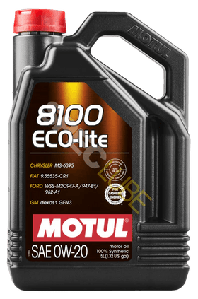 Motul 8100 ECO-Lite 0W20 Synthetic Engine Oil, 5L