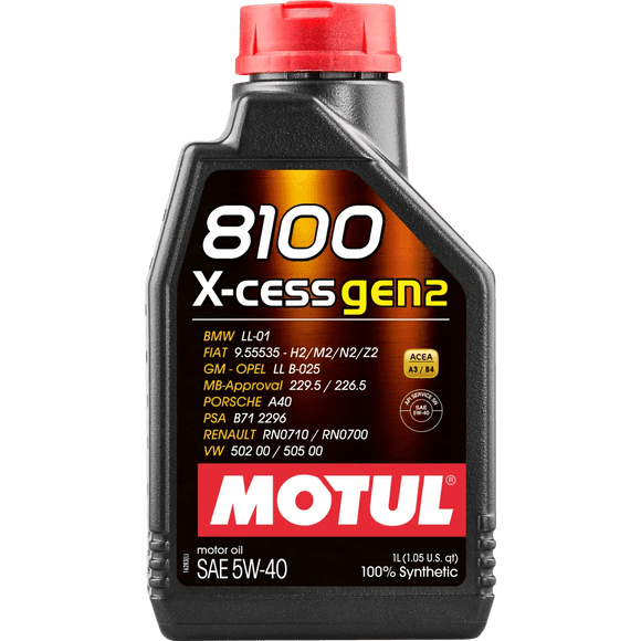 Motul 8100 X-Cess 5W40 Synthetic Engine Oil, 1L