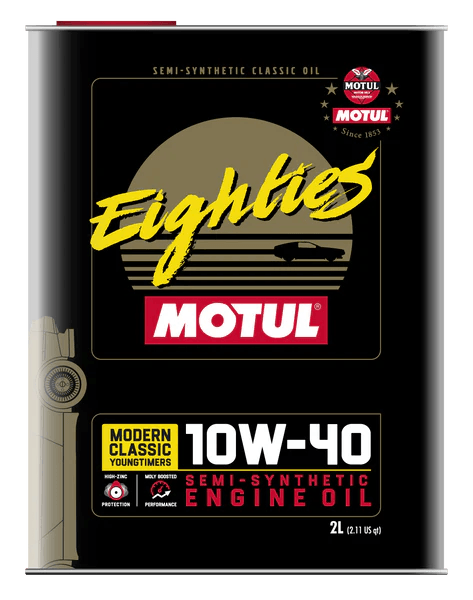 Motul Classic Eighties 10W40 Semi-Synthetic Engine Oil, 2L