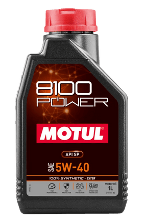 Motul 8100 Power 5W40 Synthetic Engine Oil, 1L