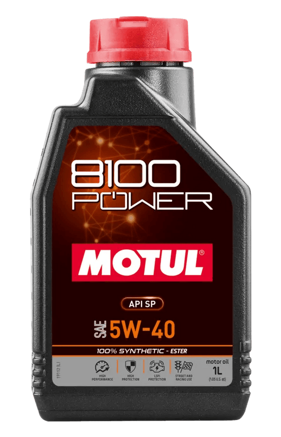 Motul 8100 Power 5W40 Synthetic Engine Oil, 1L