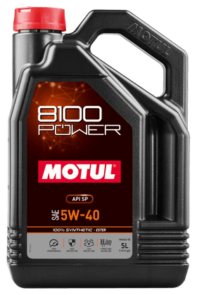 Motul 8100 Power 5W40 Synthetic Engine Oil, 5L
