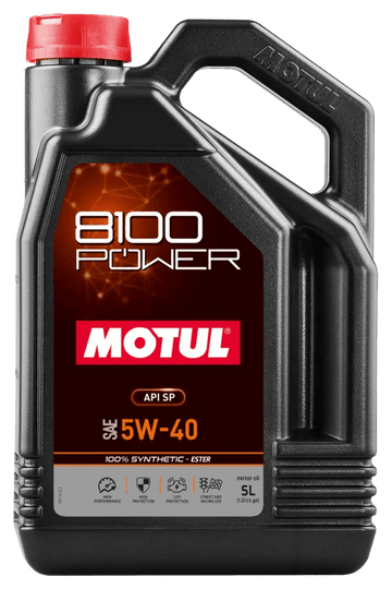 Motul 8100 Power 5W40/5W50 Synthetic Engine Oil, 5L