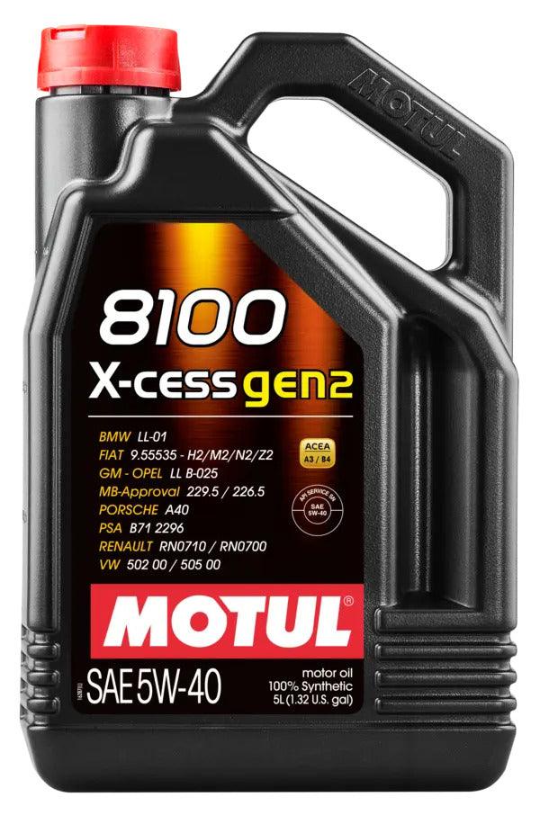 Motul 8100 X-Cess 5W40 Synthetic Engine Oil, 5L