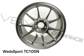 WedsSport TC105N light-weight wheels 18 inch by 9.5 inch for 5x114.3 millimeter  applications, titanium color. 