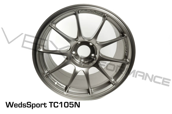 WedsSport TC105N light-weight wheels 18 inch by 9.5 inch for 5x114.3 millimeter  applications, titanium color. 
