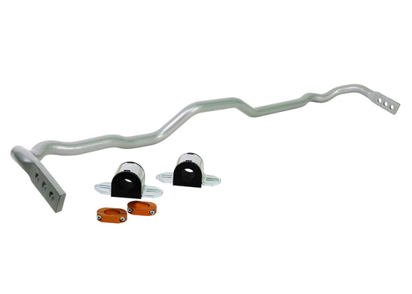 Whiteline heavy-duty adjustable rear sway bar for Toyota GR Corollas with included bushing set and 3 mounting points. 