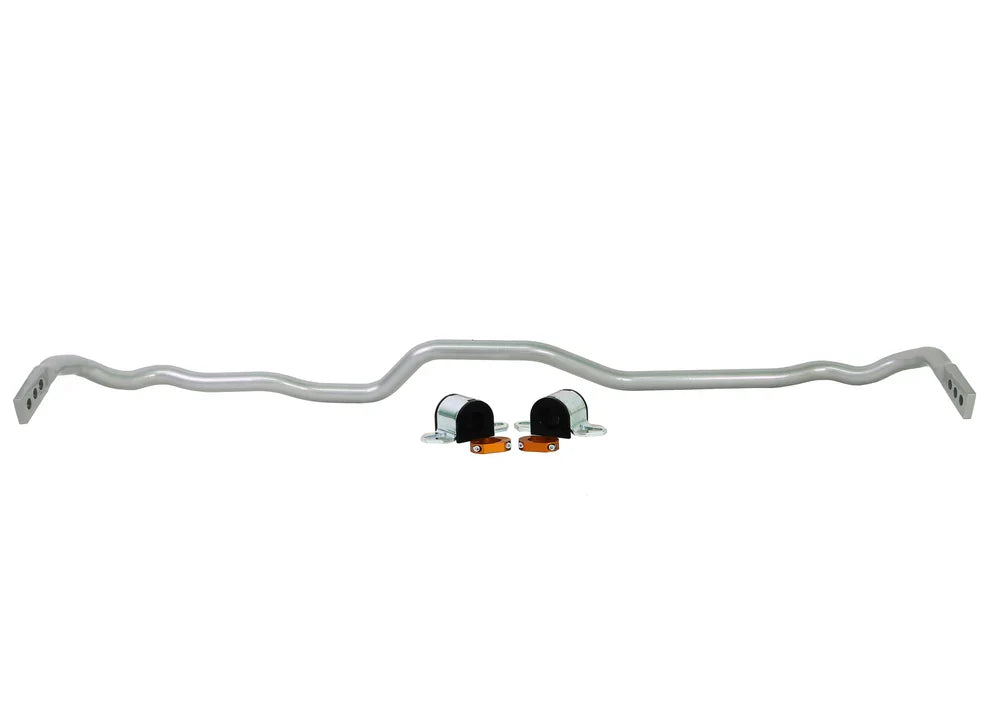 Flat-down view of the sway bar, outlining it's eccentric shape to maximize sway bar rate. 