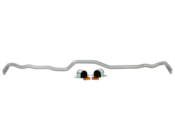 Flat-down view of the sway bar, outlining it's eccentric shape to maximize sway bar rate. 