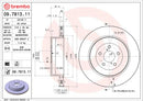 Technical diagram with specs and measurements for Brembo rear brake rotor 09.7813.11.