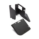 Black metal bracket and mounting plate for COBB SF intake airbox.