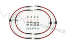Overview shot of HEL Performance stainless steel brake lines for Toyota GR Corolla 2023+