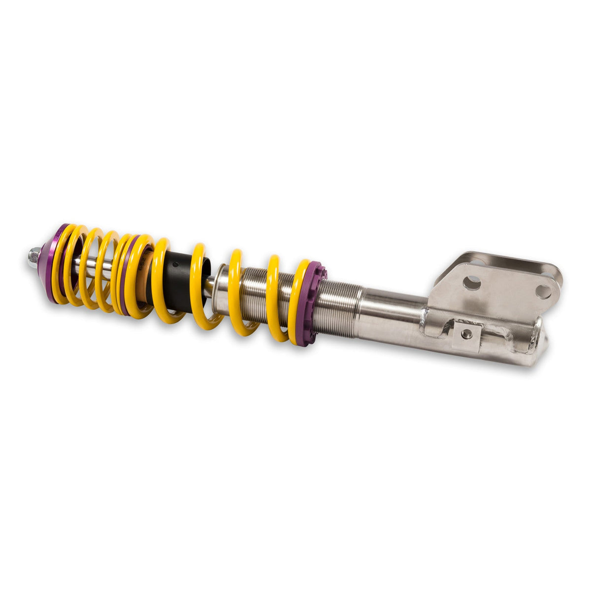 Close up shot of a single front coilover. 