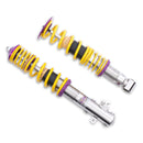Close up shot of a pair of KW V1 coilovers.
