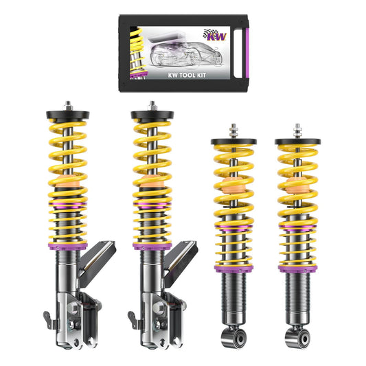 KW Suspensions - KW V2 Coilover Kit | Honda Civic with 16mm Front Strut Lowering Bolt 2001-05