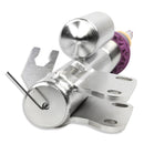 A close up shot of the compression adjustment key on a rear damper.