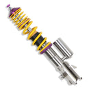 Angled shot of the front coilover and threaded body.