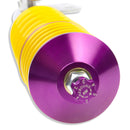 Close up shot of front coilover rebound adjustment knob.