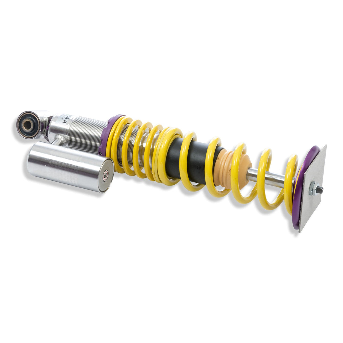 Side shot of a rear KW V3 coilover.