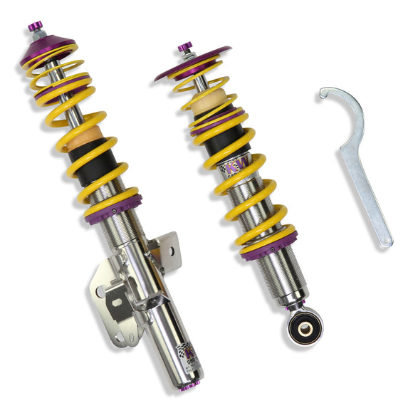Close shot of KW V3 high-performance coilover suspension system for FT86 Subaru BRZ 2013+