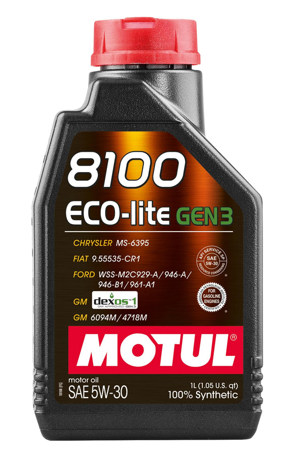 Motul 8100 ECO-Lite 0W20/5W20/5W30 Synthetic Engine Oil