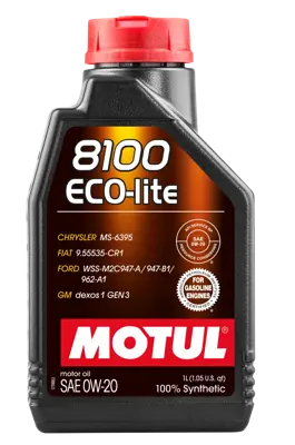 Motul 8100 ECO-Lite 0W20/5W20/5W30 Synthetic Engine Oil