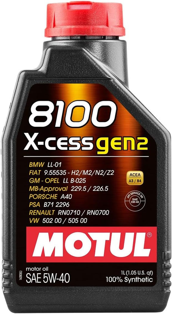 Motul 8100 X-Cess 5W40 Synthetic Engine Oil