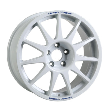 White Speedline Corse 2120 wheel for rally applications. 