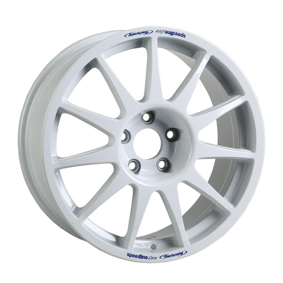 White Speedline Corse 2120 wheel for rally applications. 